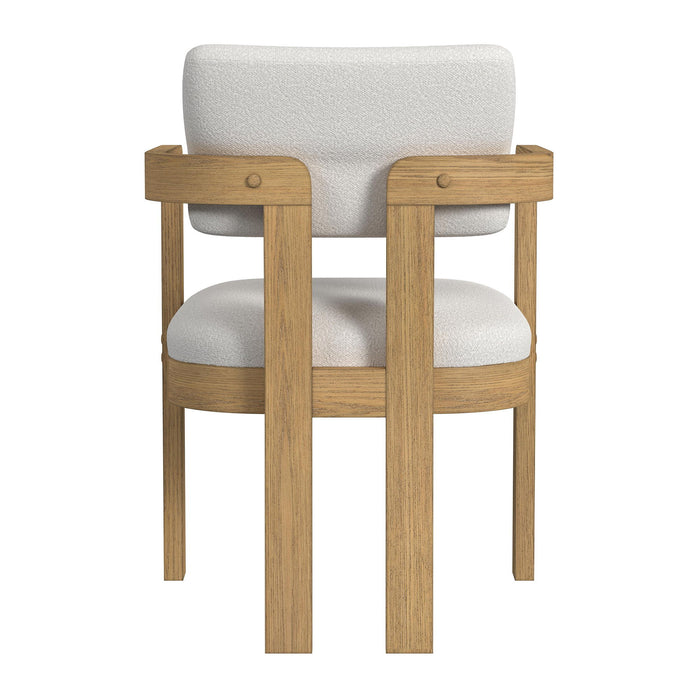Portland - Fabric Arm Chair (Set of 2) - Natural / Snow White