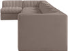 Rummi - Velvet Performance Fabric Upholstered 8 Piece Modular Sectional, L-Shaped (Right) - Stylish Home Furniture