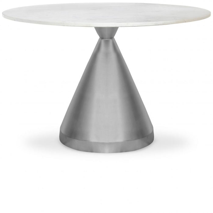 Emery - Dining Table - White - Marble/Stone