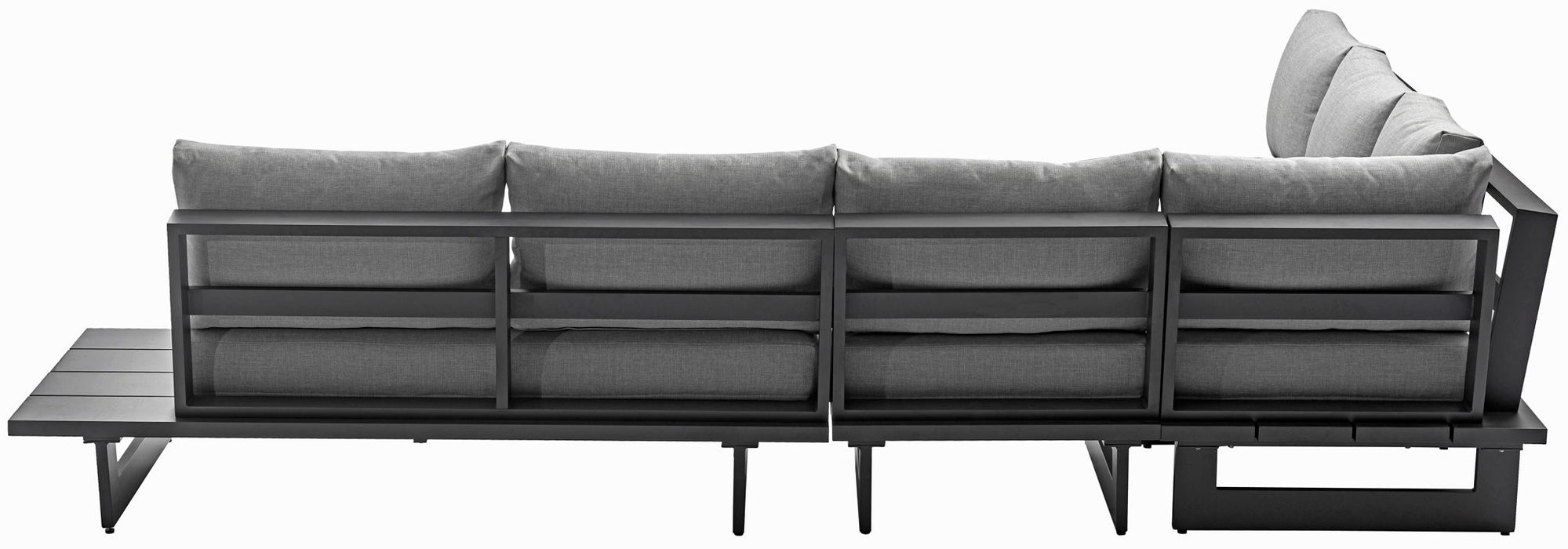 Maldives - 4 Piece Water Resistant Outdoor Patio Modular Sectional With Gray Base