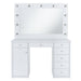 Amia - Complete Vanity With Lightbulbs - Glossy White - Stylish Home Furniture