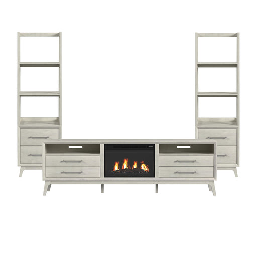 Westland - 4 Piece Entertainment Unit With 82" TV Console - Almond - Stylish Home Furniture