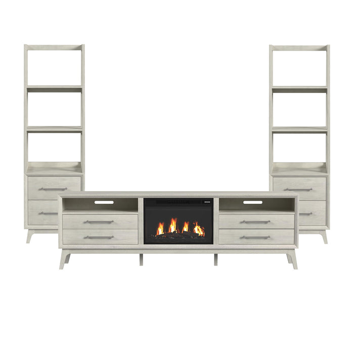 Westland - 4 Piece Entertainment Unit With 82" TV Console - Almond - Stylish Home Furniture