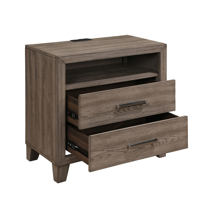 Harrisburg - 2 Drawer Nightstand - Walnut