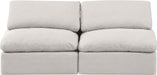 Indulge - Linen 2 Seat Modular Armless Sofa - Stylish Home Furniture