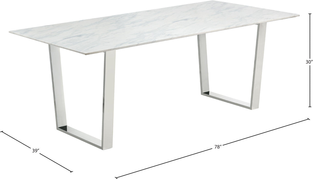 Carlton - Dining Table - Pearl Silver - Steel