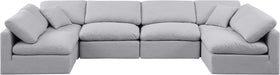 Indulge - Linen 6 Piece Modular U-Shaped Sectional - Stylish Home Furniture