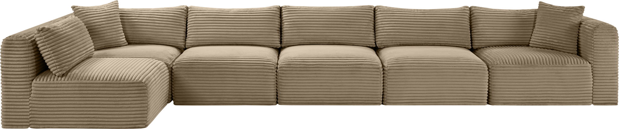 Shaggy - Fabric 6 Piece Modular Sectional
