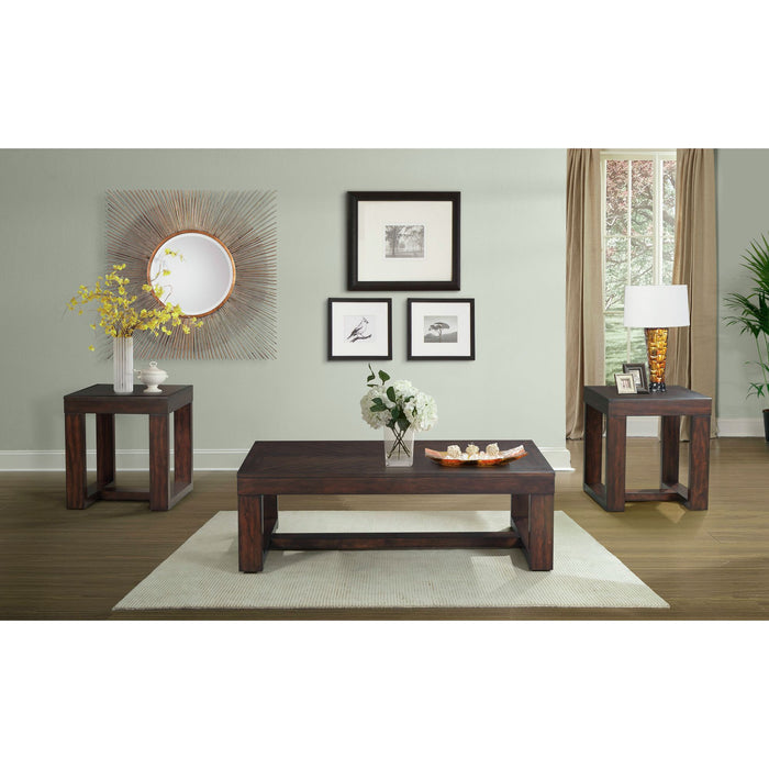 Hardy - 3 Piece Occasional Table Set (Coffee Table And Two End Tables) - Cherry - Stylish Home Furniture