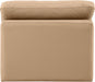 Indulge - Faux Leather Armless Chair - Tan - Stylish Home Furniture