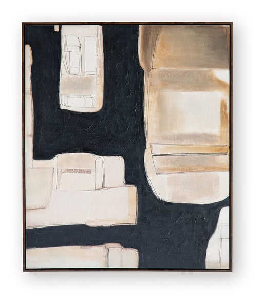 Feyville - Wall Art - Black / Brown / Cream - Stylish Home Furniture