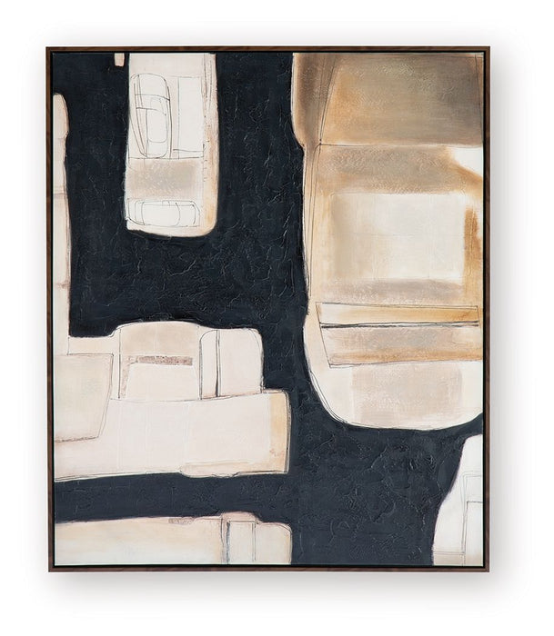 Feyville - Wall Art - Black / Brown / Cream - Stylish Home Furniture