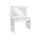 Ariana - Complete Vanity With Lightbulbs - Glossy White - Stylish Home Furniture