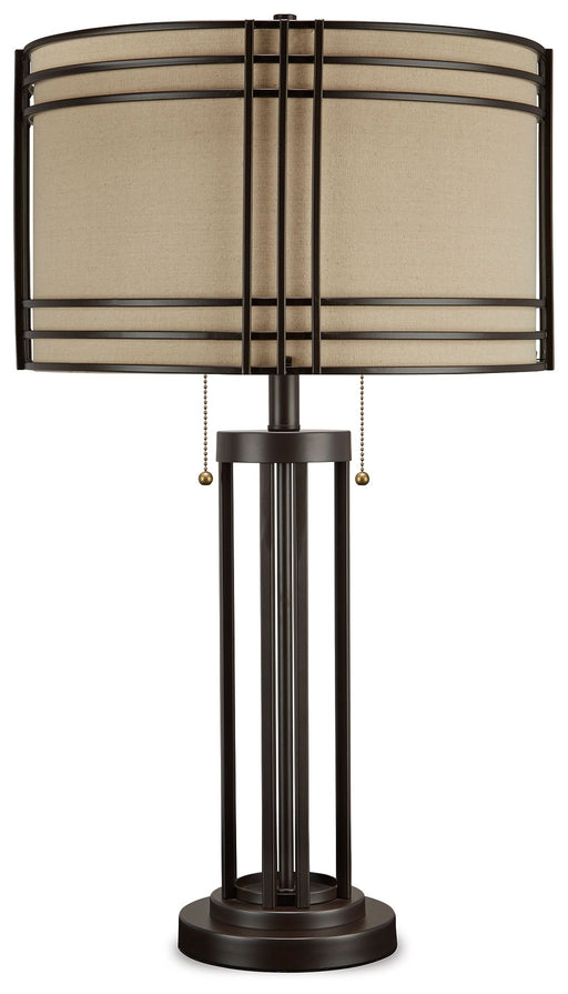Hanswell - Metal Table Lamp  - Dark Brown - Stylish Home Furniture