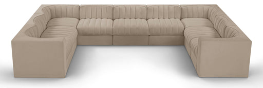 Rummi - Velvet Performance Fabric Upholstered 9 Piece Modular Sectional - Stylish Home Furniture