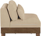 Turin - Chenille Fabric Upholstered Modular Armless Chair - Stylish Home Furniture