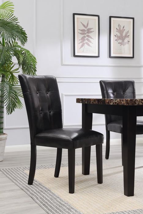 D150 - Dining Upholstered Side Chair (Set of 2) - Dark Brown