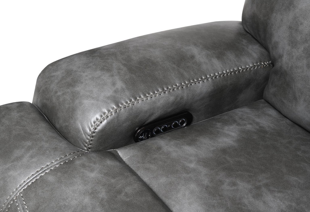 U40 - 6 Piece Power Reclining Sectional (2 Power) - Dark Gray
