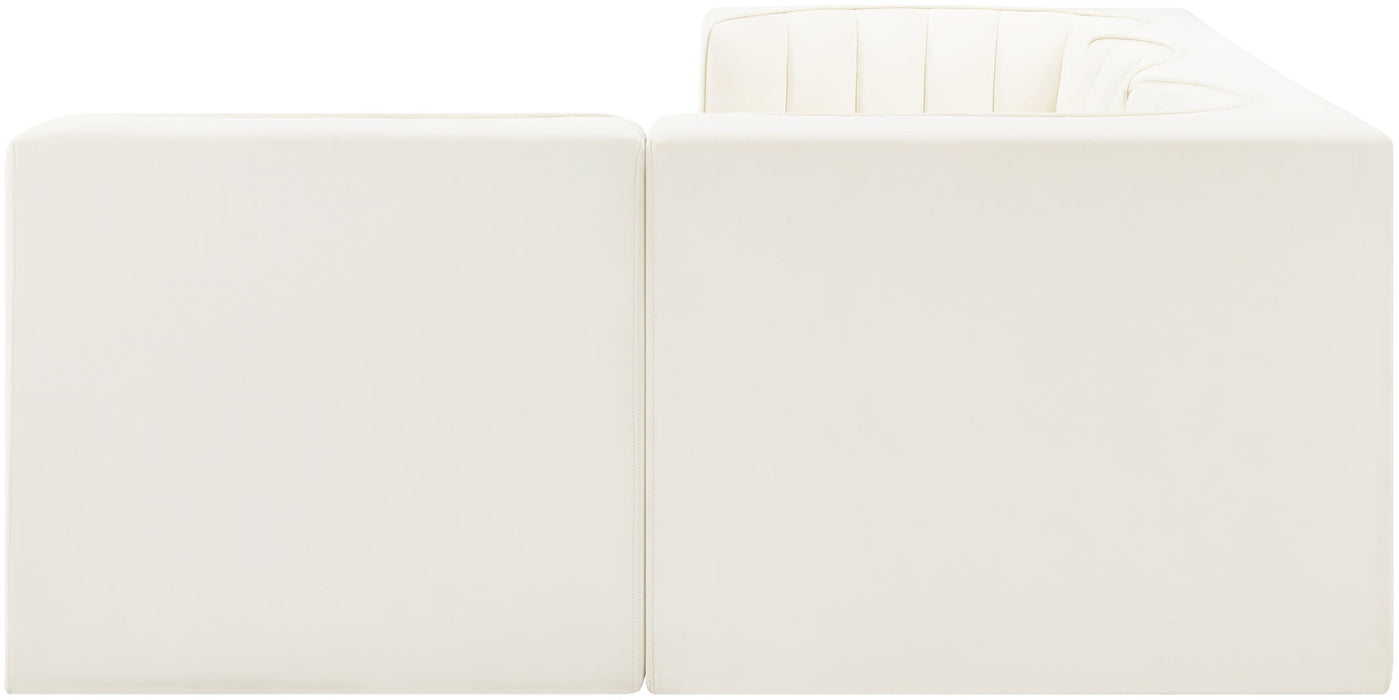 Rummi - Velvet Performance Fabric Upholstered 4 Piece Modular Sectional - Stylish Home Furniture