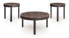 Horizon Hills - Occasional Table Set (Set of 3) - Brown / Black - Stylish Home Furniture