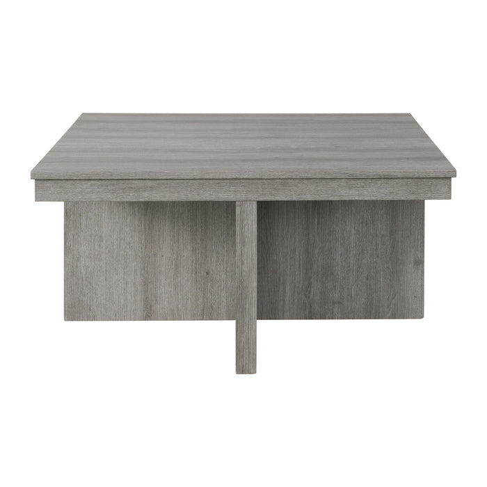 Uster - Coffee Table With Four Storage Stools - Gray - Stylish Home Furniture