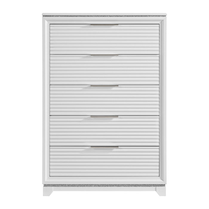 Denmark - 5-Drawer Chest - White - Stylish Home Furniture