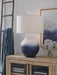 Dashland - Metal Table Lamp - White / Navy - Stylish Home Furniture