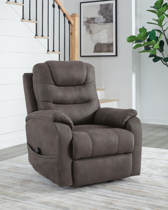 Snowfield - Power Lift Recliner - Gunmetal - Stylish Home Furniture
