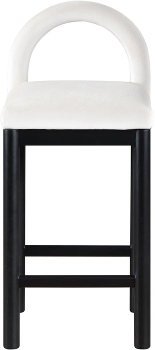 Conrad - Velvet Counter Stool With Black Legs