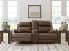 Vonryan - Power Reclining Loveseat With Console / Adj Headrest - Tobacco - Stylish Home Furniture