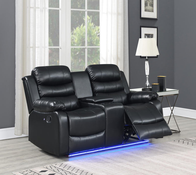 U154 - Motion LED Loveseat - Black