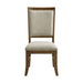 Phillipe - Dining Side Chair With Fabric (Set of 2) - Cherry And Gray - Stylish Home Furniture