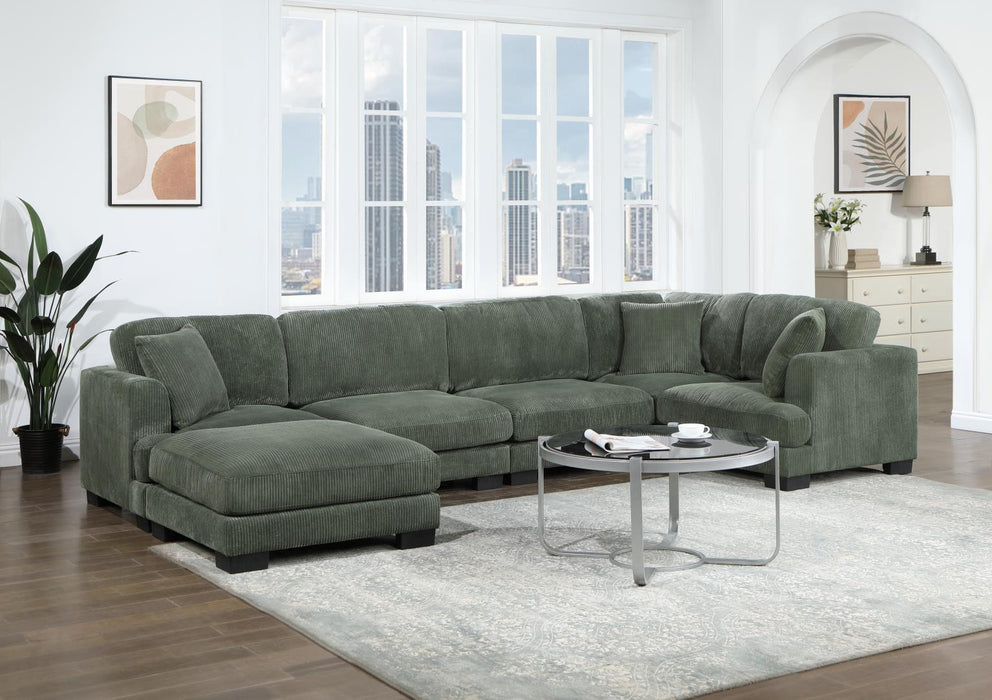 U256 - 6 Piece Sectional - Green