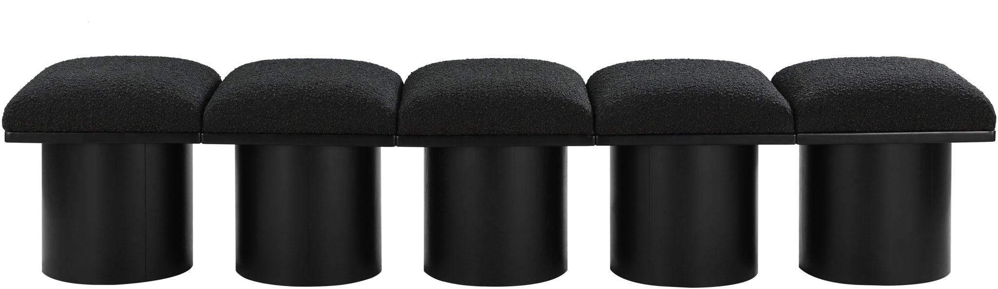 Pavilion - 5 Piece Modular Bench With Black Base