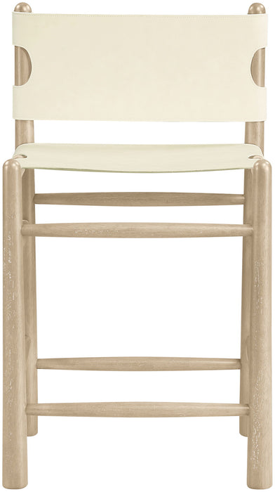 Santos - Upholstered Counter Stool With Stained Natural Base
