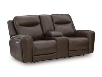 Gravier - Power Reclining Loveseat With Console / Adjustable Headrest - Cordova - Stylish Home Furniture