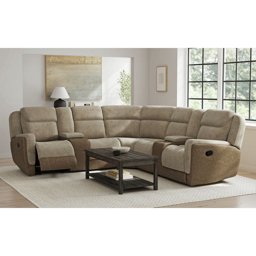 Hornet - 3 Piece Sectional Set With Console And 2 Recliners - Stylish Home Furniture