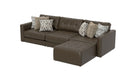 Siena - 4 Piece Modular Sectional With Cuddler Seat Cushions And Included Accent Pillows - Chocolate - Stylish Home Furniture