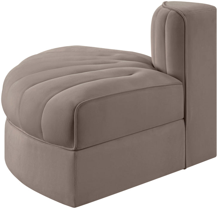 Rummi - Velvet Performance Fabric Upholstered Modular Chair - Stylish Home Furniture