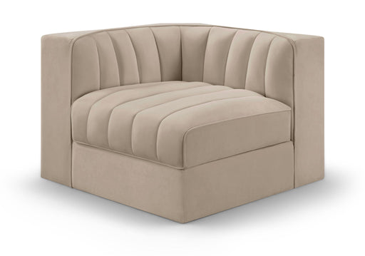 Rummi - Velvet Performance Fabric Upholstered Modular Corner Chair - Stylish Home Furniture