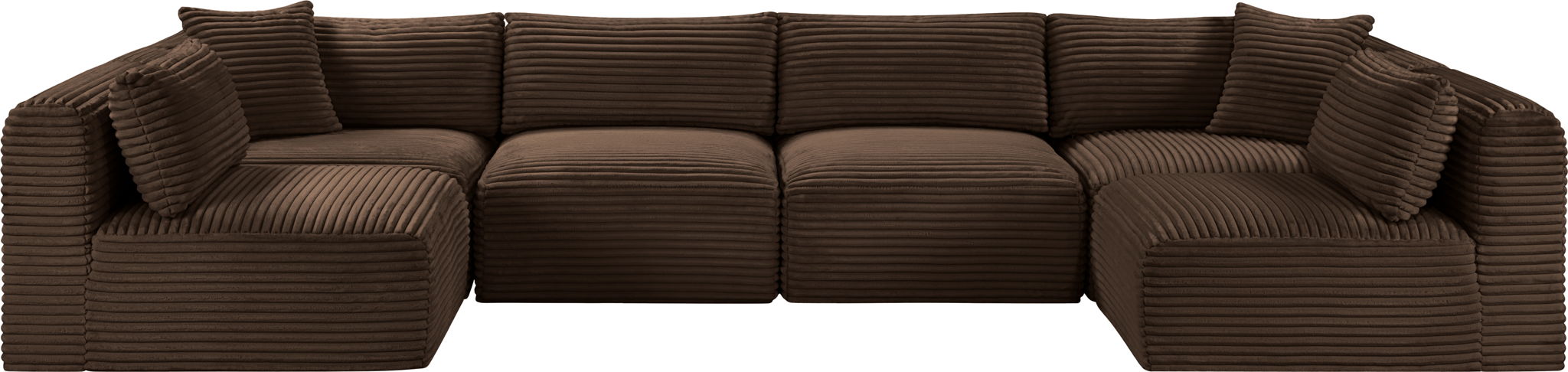 Shaggy - 6 Piece Modular U-Shaped Armless Sectional