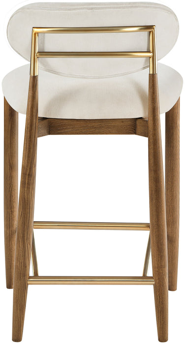 Riccio - Fabric Stool - Walnut Frame