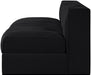 Rummi - Velvet Performance Fabric Upholstered 2 Piece Modular Armless Loveseat - Stylish Home Furniture