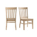Lakeview - Slat Back Side Chair (Set of 2) - Natural Finish - Stylish Home Furniture