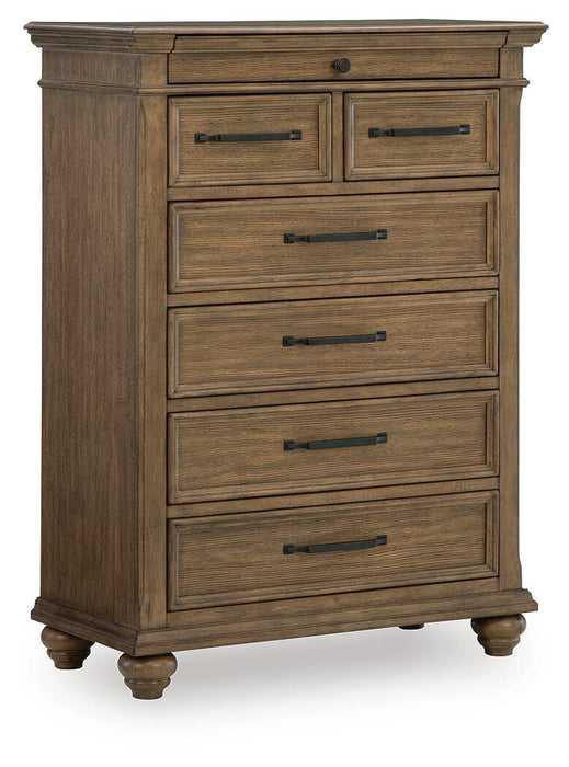Karallin - Seven Drawer Chest - Medium Brown - Stylish Home Furniture
