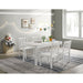 Travis Youth - 5 Piece Dining Set With Table And 4 Chairs - White - Stylish Home Furniture