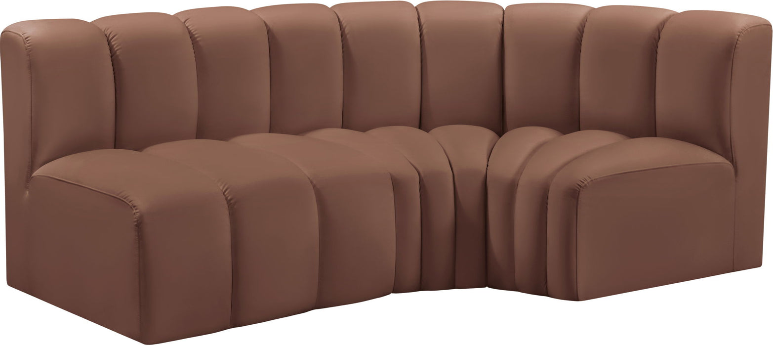 Arc - Faux Leather 3 Piece Sofa