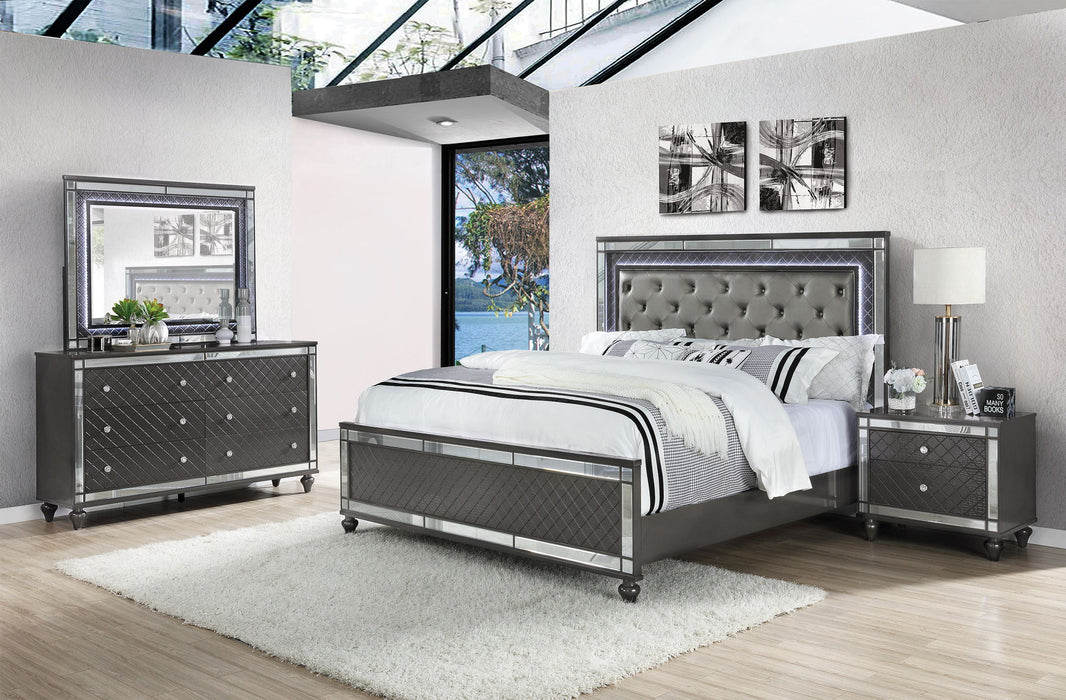 Refino - Bedroom Set - Gunmetal