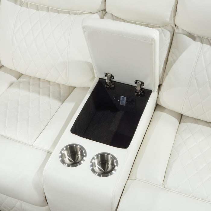 U64 - Motion 3 Piece Sectional With Bluetooth Speaker - White - Blue