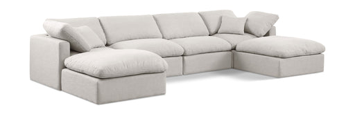 Indulge - Linen 6 Piece Modular Double Chaise Sectional